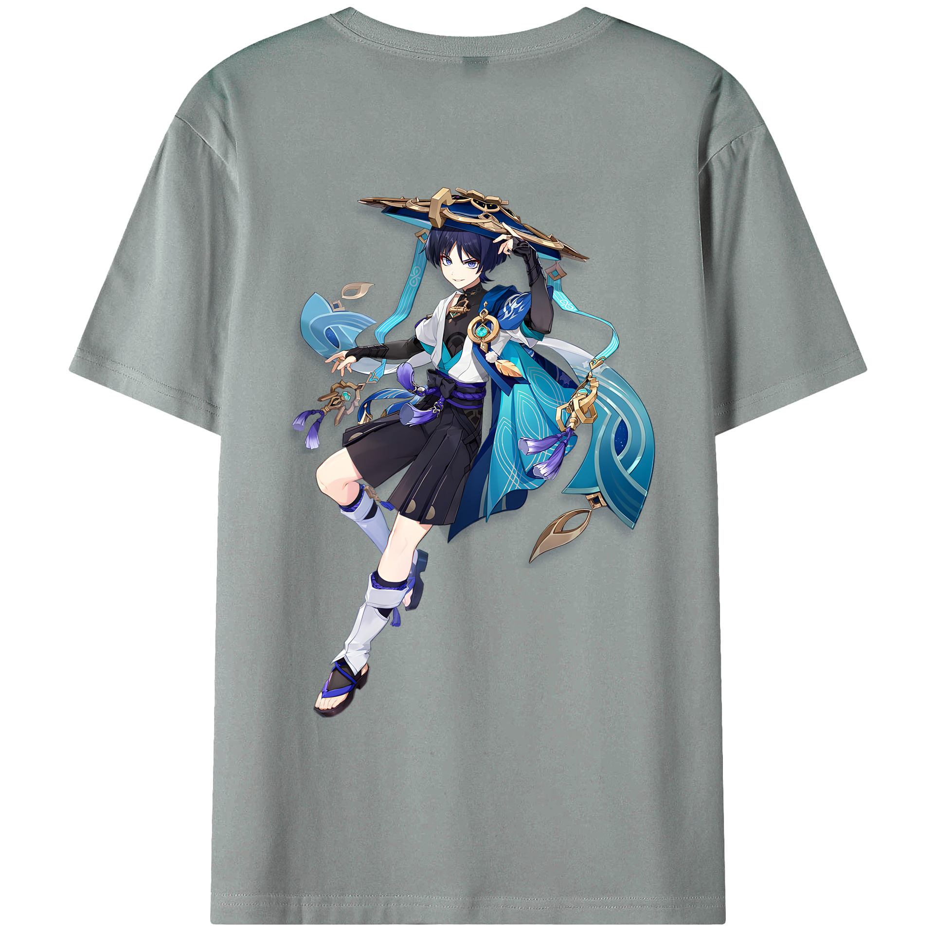 げんし神 さんペい genshin Sanpei 綿100％ メンズ半袖Tシャツ（バックプリント） 通気性